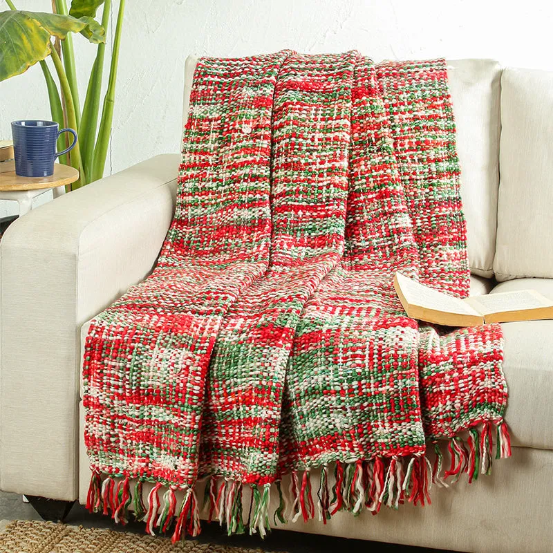 Vibrato Acrylic Throw - Red,Green media 1