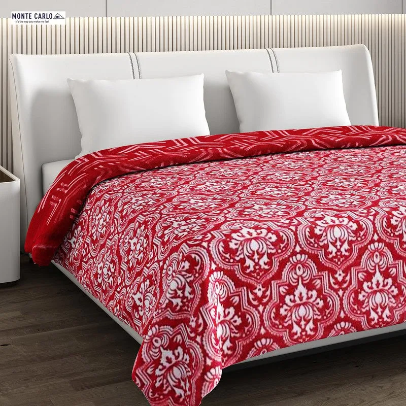 Monte Carlo Crimson Dreamscape Blanket (Red)- 800 GSM media 5