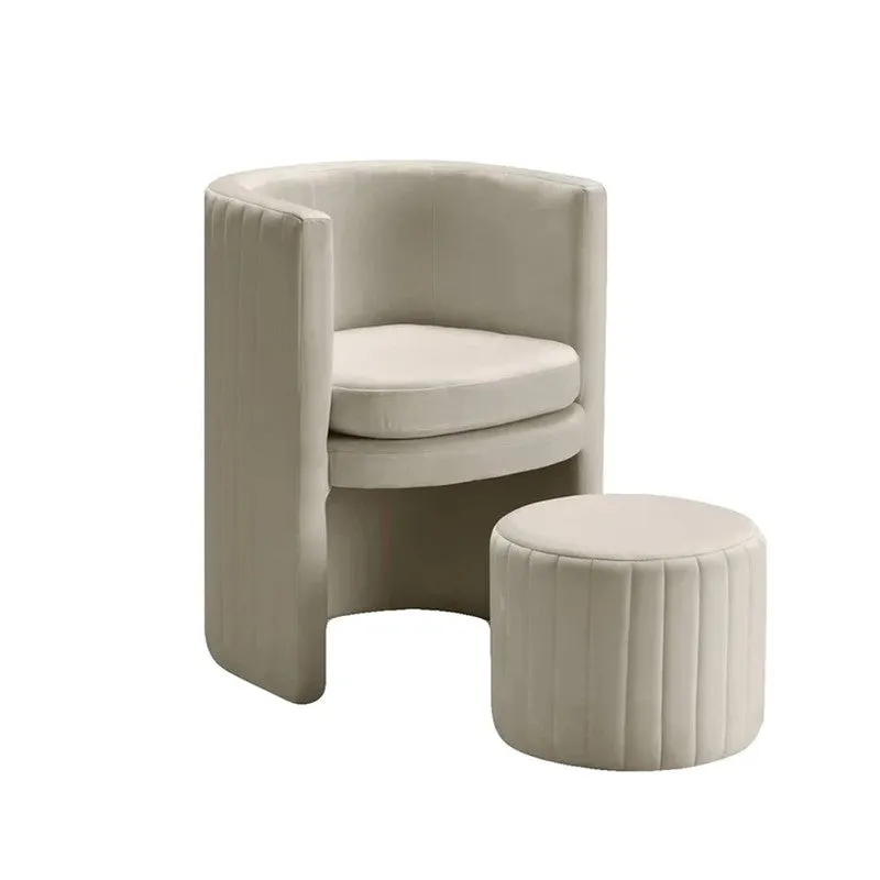 Arvella Neem Wood Accent Chair (Beige) - Two Piece Set media 3