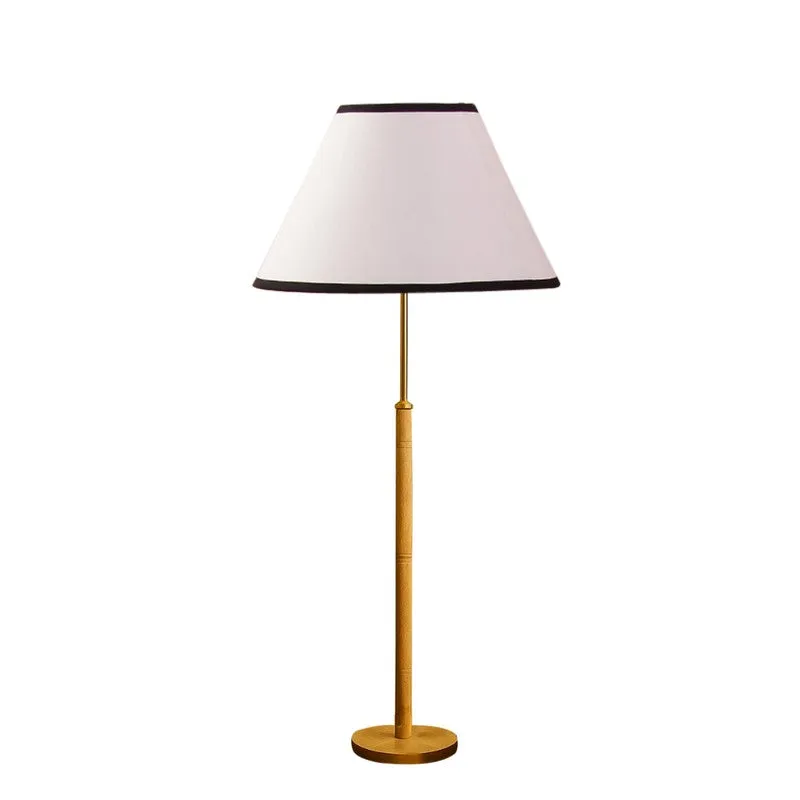 Earth Tone Wooden Floor Lamp - White & Black media 4