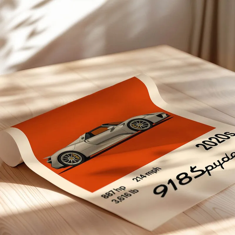 Porsche Powerhouse Wall Poster - Orange media 5