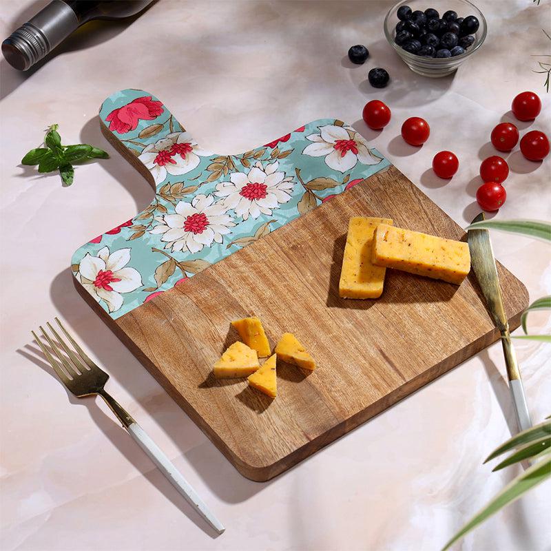Aimee Floral Mango Wood Platter