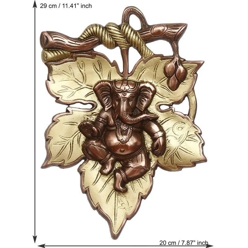 Balganesha Decorative Religious Metal Wall Accent - Gold media 8