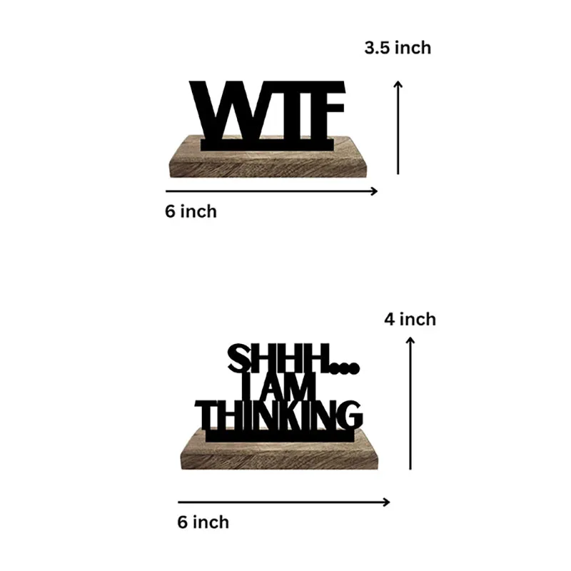 Contemplative Silence Typography Showpiece - Set Of Two media 7