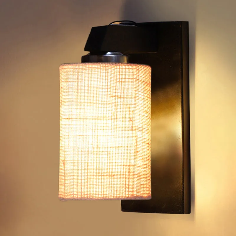 Eyrie Glow Jute & Wooden Wall Lamp - Beige media 5