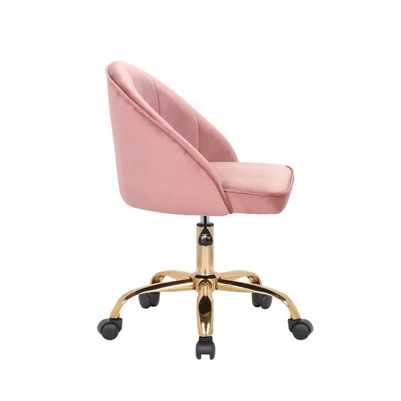 Opulon Metal Office Chair - Pink media 4