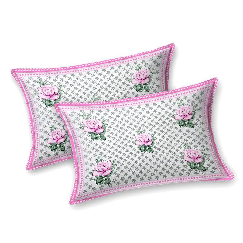 Jasper Floral Cotton Bedsheet (Pink) - 180 TC media 7