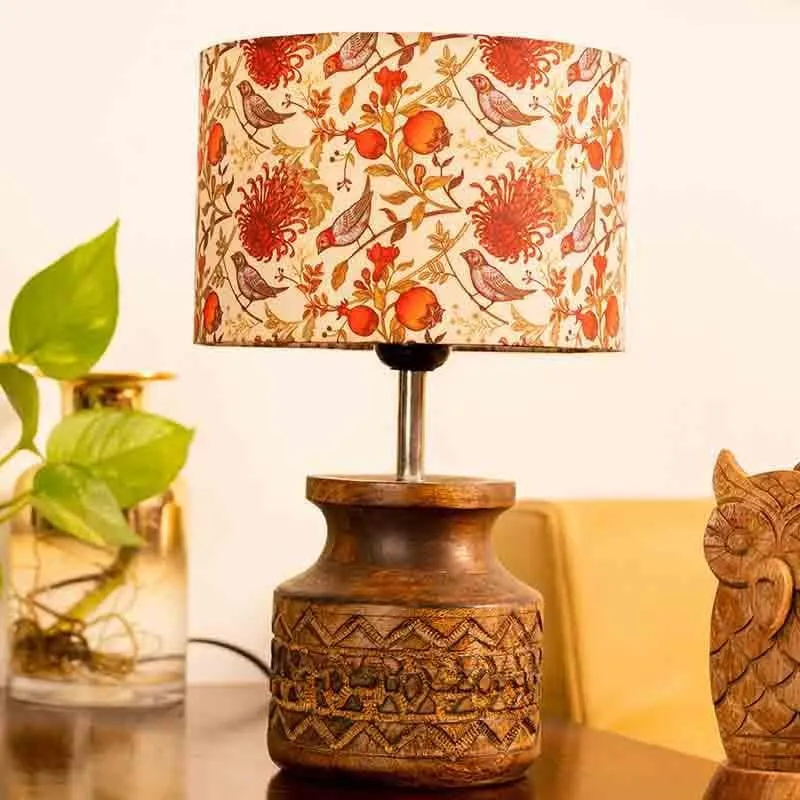 Nature's Kiss Wooden Table Lamp - Multicolor media 3