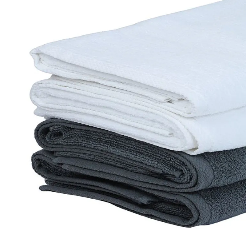 Miorah Bath Towel (White & Grey) - Set Of Four media 3