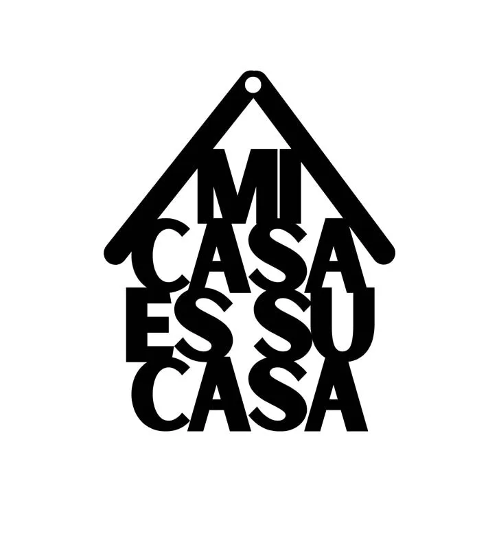 Mi Casa Es Su Casa Typography Mild Steel Wall Accent media 3