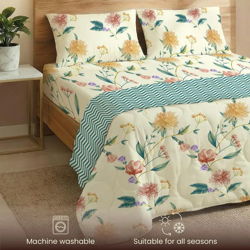 Urban Space Lunex Multicolor Glace Cotton,Microfiber Bedding Set (200 TC)  - Four Piece Set media 12