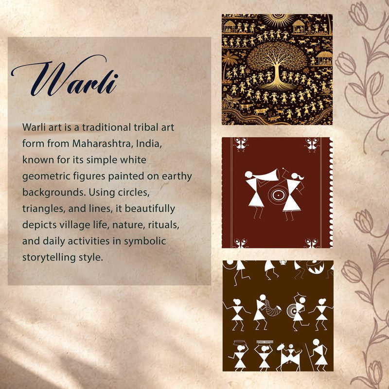 Warli Life Canvas Wall Art & Paintings media 6
