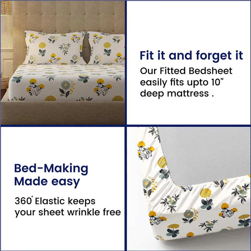 Urban Space Radiance White Cotton Bedsheet - 200 TC media 7