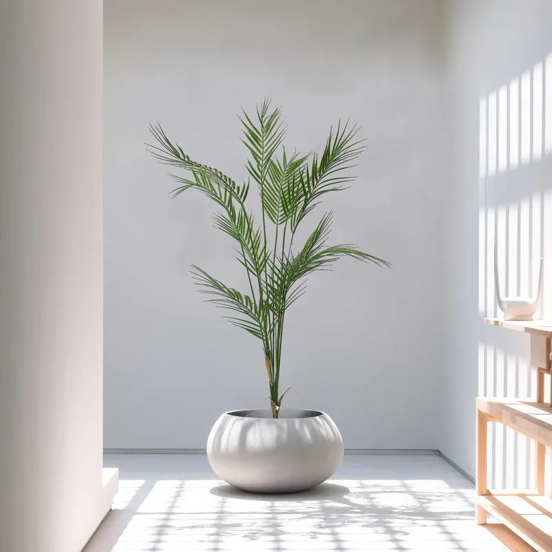 SilkaLeaf Areca Palm Artificial Plant With Black Plastic Pot - 3.9 Feet media 5