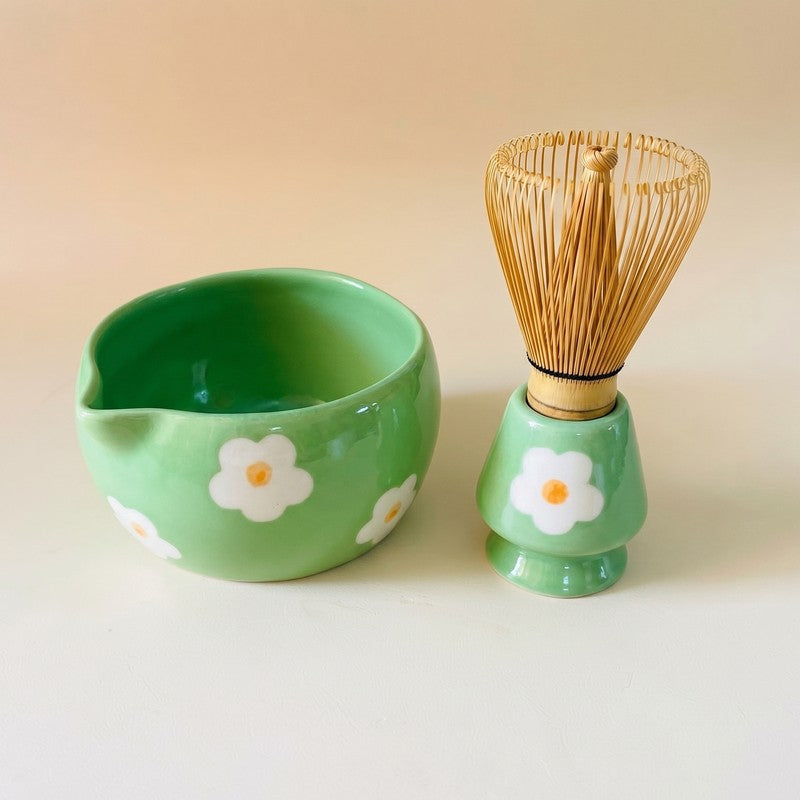Aomori Ceramic Matcha Bowl & Whisk Holder Set - 550 mL media 4