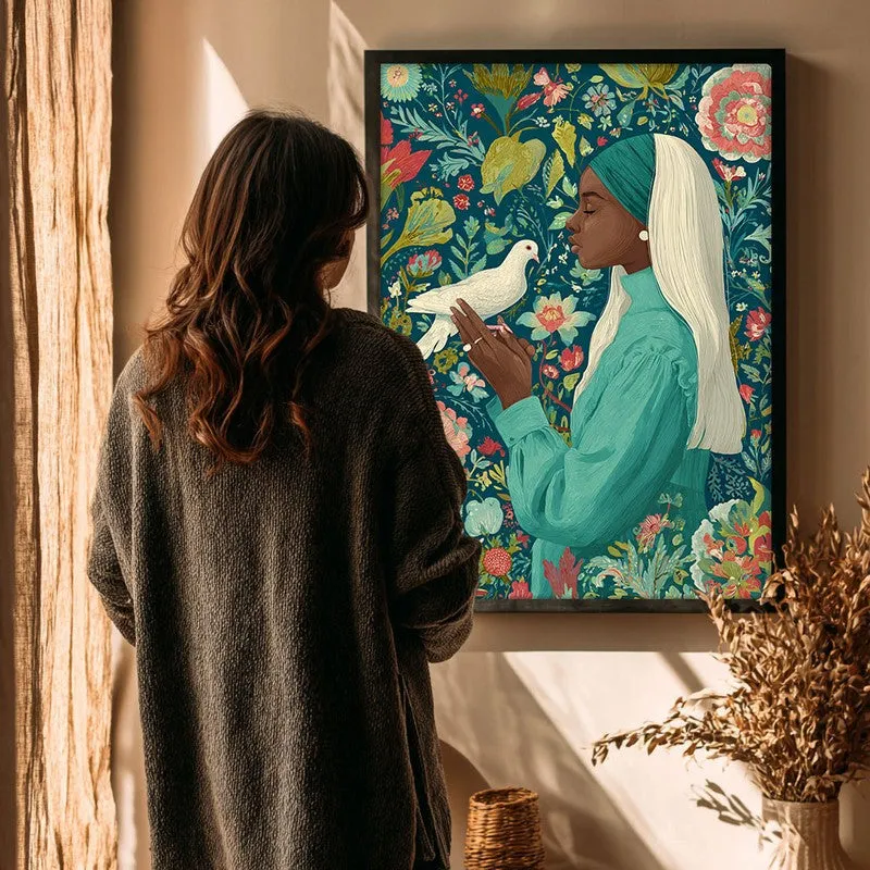 Natures Embrace Canvas Wall Painting With Black Frame media 5