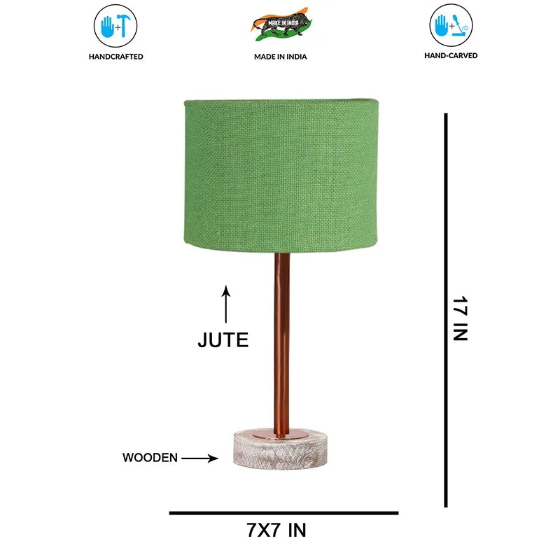 Sienna I Rodin Wooden Table Lamp - Green,Copper,White media 7