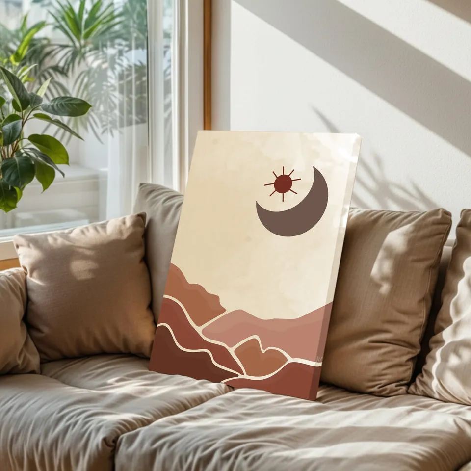 Desert Bloom Cotton Canvas Wall Painting media 6
