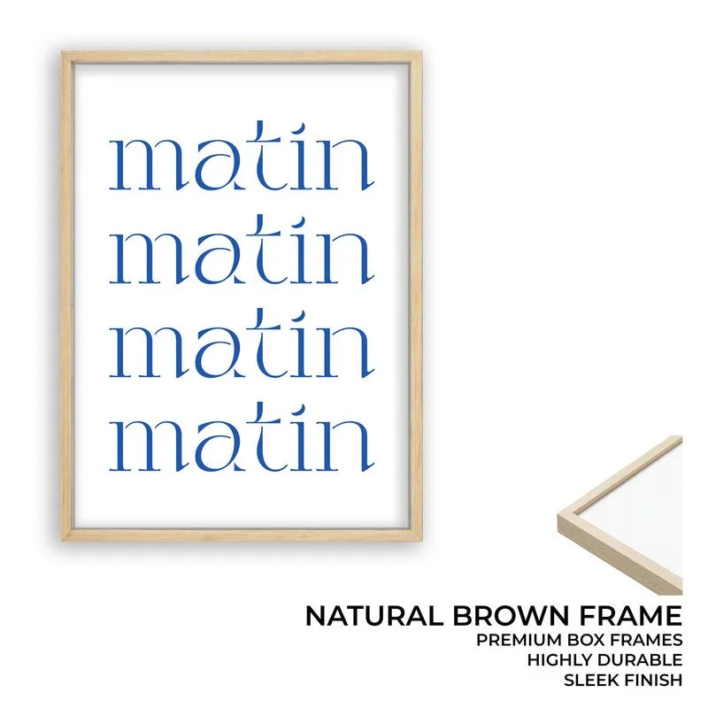 Matin Letters Archival Canvas Wall Art - Brown media 10