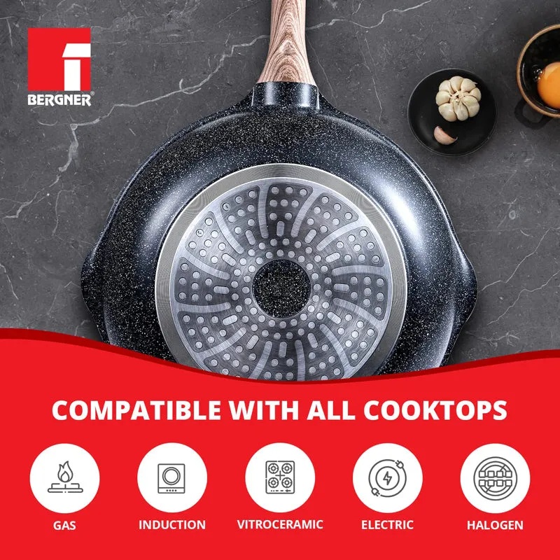 Bergner Ultimate ILag Marble Non-Stick Wok (Grey) - 4600 ML media 6