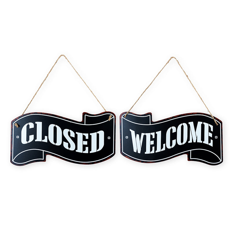 Closed Sign Retro Metal Wall Accent media 4