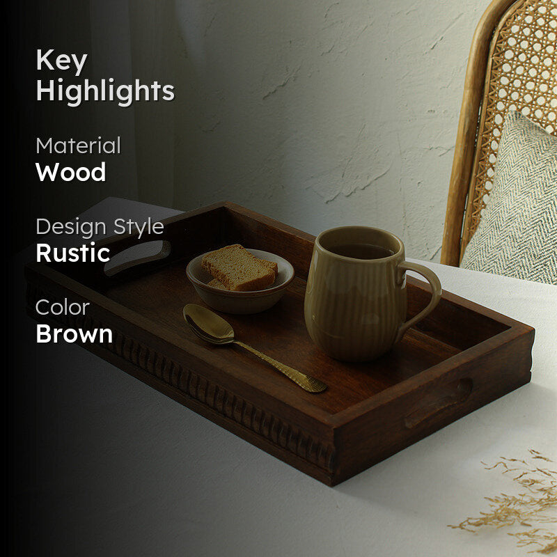 Wudiva Wood Serving Tray - Rectangle media 2