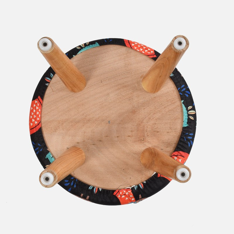Avira Owl Print Multicolor Engineered Wood Ottomans - Set Of Two media 7