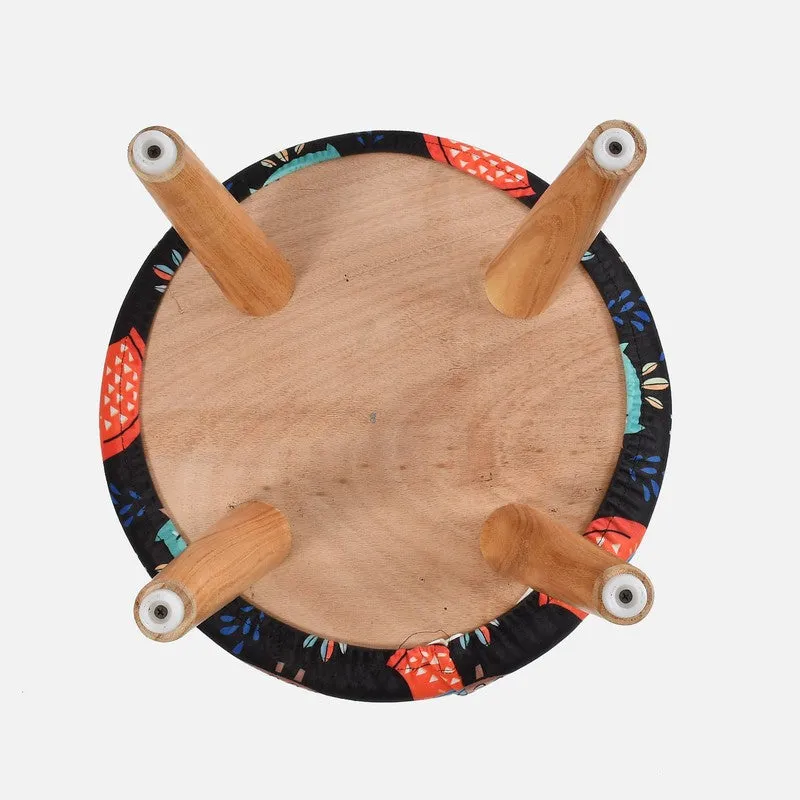 Avira Owl Print Multicolor Engineered Wood Ottomans - Set Of Two media 7
