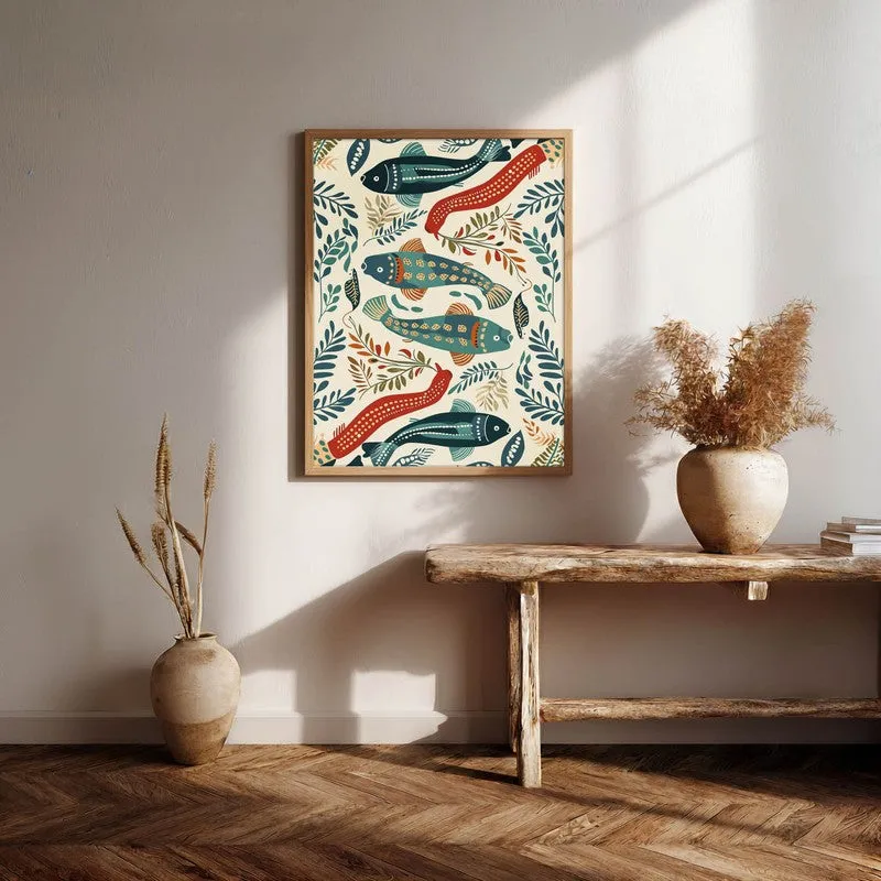 Jalika Canvas Wall Painting With Brown Frame media 3