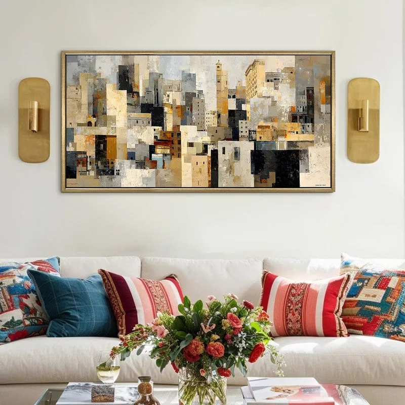 Stonefold Canvas Wall Painting With Frame media 1