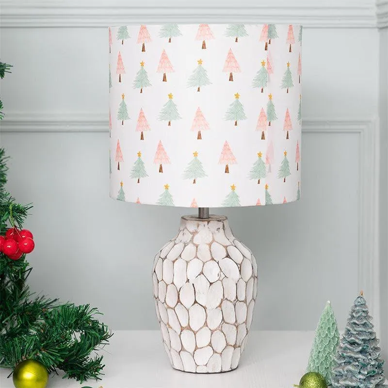 Christmas Tree Yvie Fabric Table Lamp - White media 3