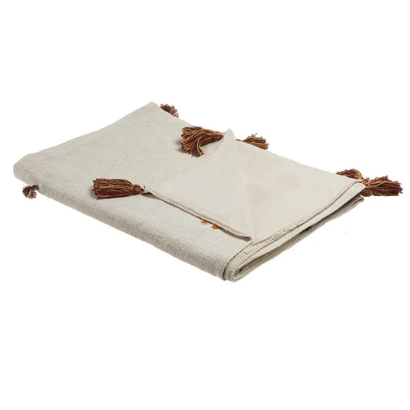 Woven Whim Cotton Throw - Orange media 6