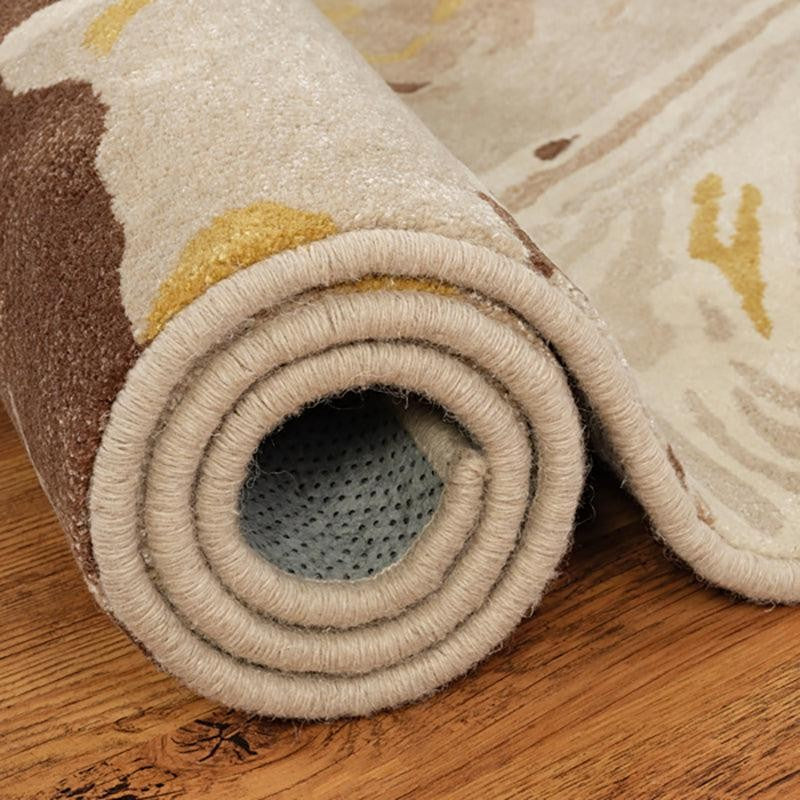 Ala Hand Tufted Abstract Wool & Nylon Carpet - Beige & Brown media 6