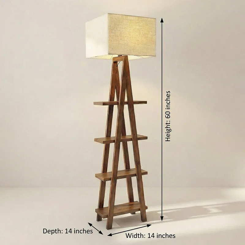 Brontis Shelf Wooden Floor Lamp media 10