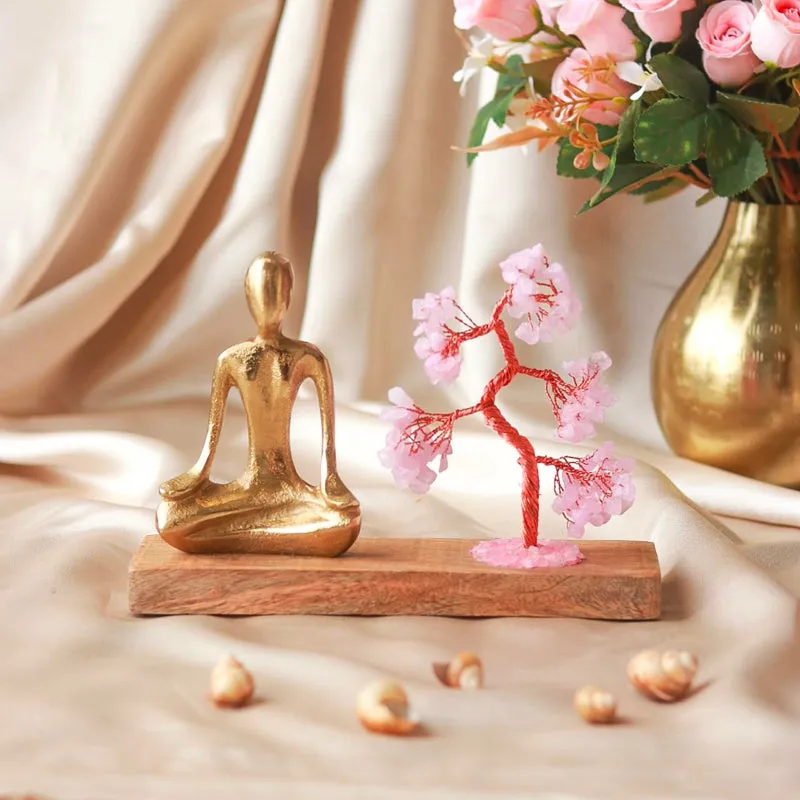 Bodhi Meditation Showpiece - Rose Quartz media 3