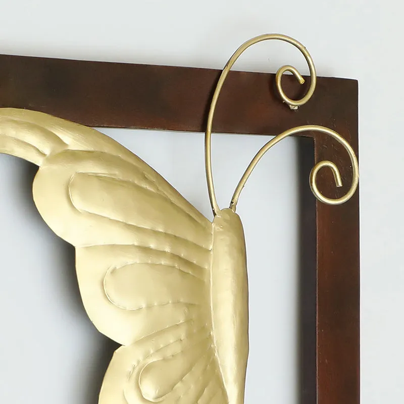 Mirrored Butterfly Metal & Wood Wall Accent media 4