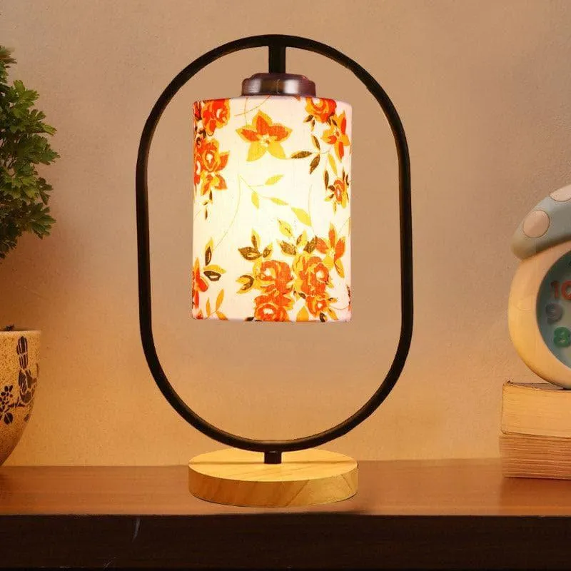 Floral Echo Fabric Table Lamp - Multicolor media 1