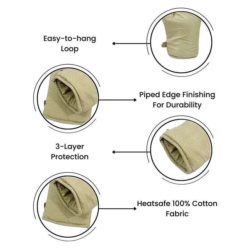 Swayam Keras Kitchen Gloves (Beige) - Set Of Two media 7