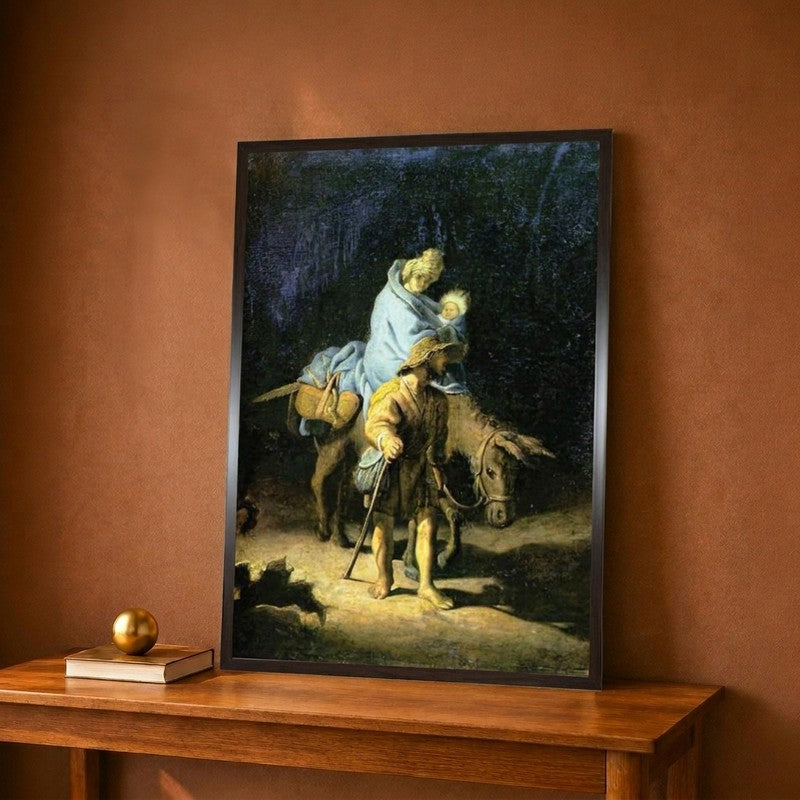 Flight into Egypt Canvas Wall Painting - 12 x 18 Inches