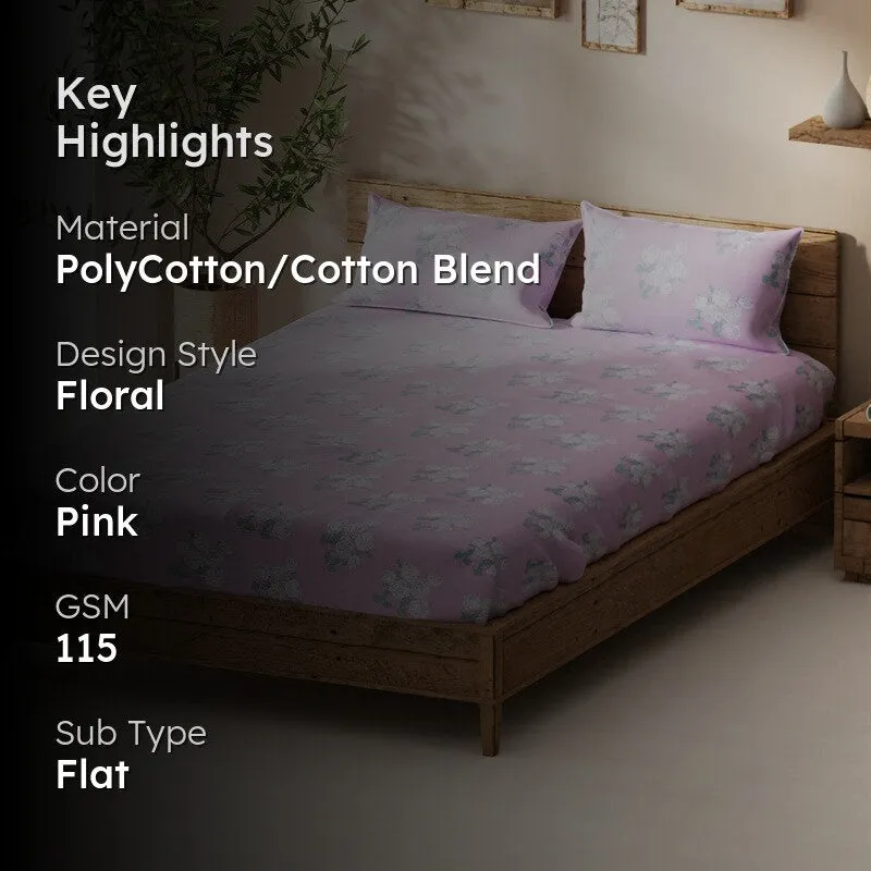 Harven Bedsheet (Pink) - 115 GSM media 2