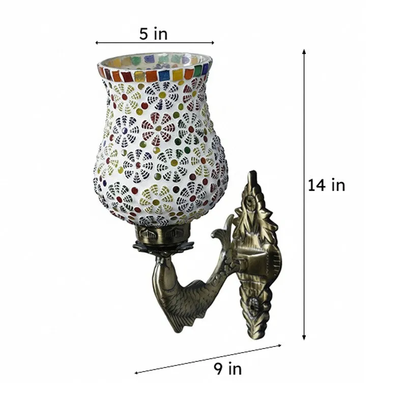 Liva Ziada Mosaic Glass & Metal Wall Lamp media 6