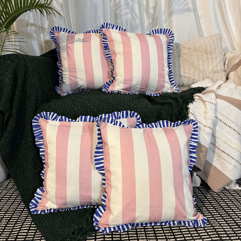 Stripe II Cushion Cover (Pink) - Set Of Four