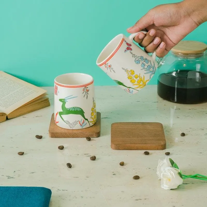 Botanica Ceramic Coffee Mug (300 mL Each) - Set of Two media 1