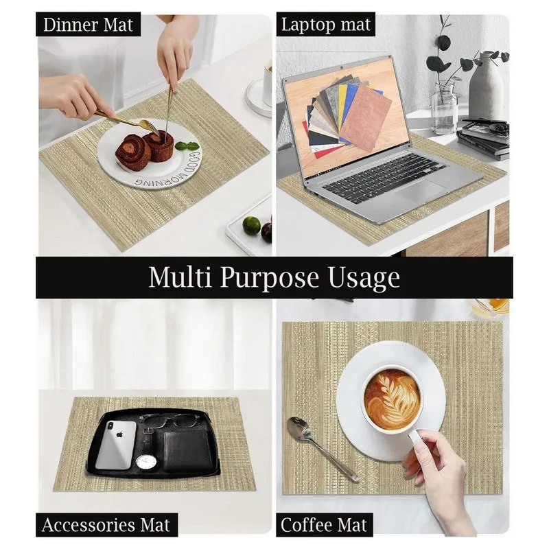 Golden Rectangle PVC Table Mats - Set Of Four media 5