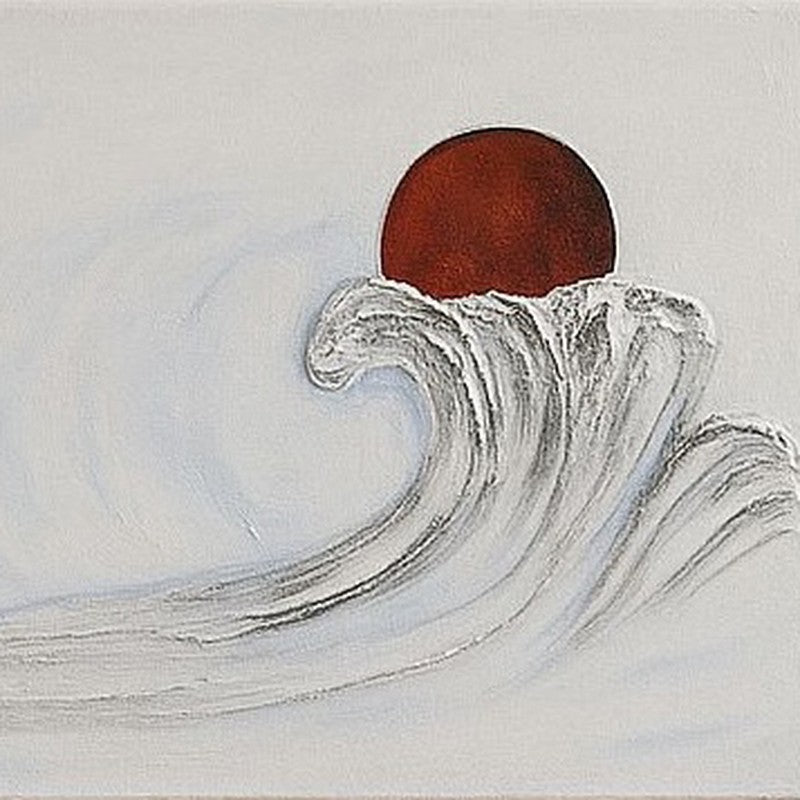Sunset Wave Handmade Canvas Wall Painting media 9