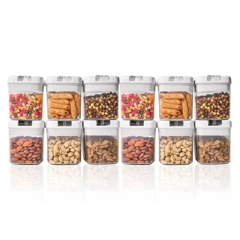 Snaplock Pure Pantry Air Tight Container (White/500 mL Each) - Set of Twelve media 3