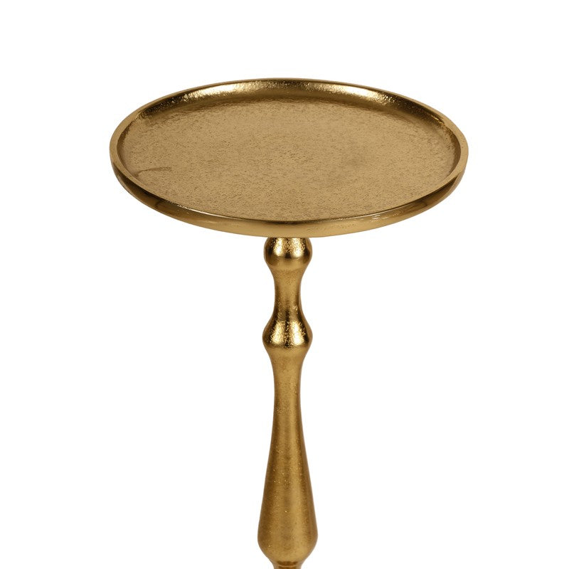 Curved Frame Aluminum Side Table - Gold media 5