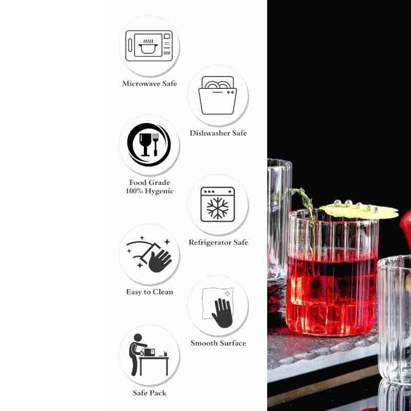 Elegant Fluted Glass Tumbler Set - Set of 6 media 8