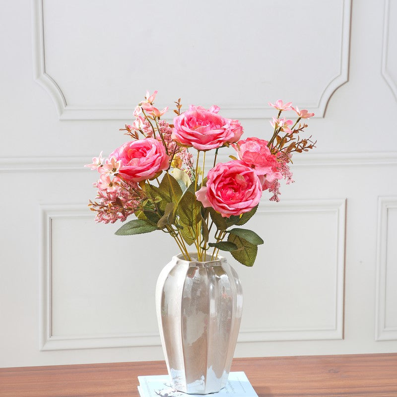 Cross Autumn Peony Artificial Flowers - Pink media 4