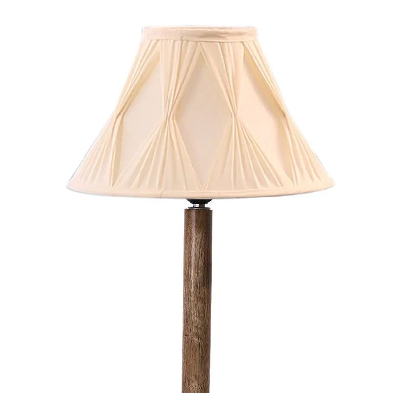 Loft Style Table Lamp With Wooden Base - Ivory,Brown media 6
